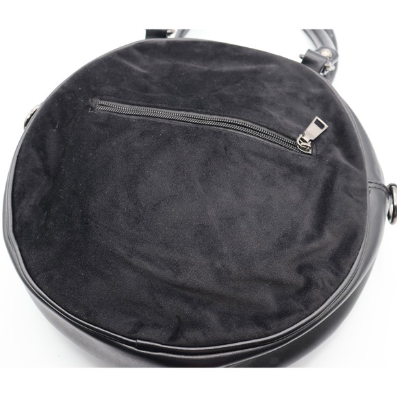 Banned Alternative Round Satchel Bag Gothic Tattoo Art Sacred Heart Roses - Picture 3 of 10